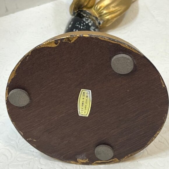 VTG Hand Painted Burlesque Dancer Roaring 20's Style Statue Figurine 11" Tall - Picture 11 of 16